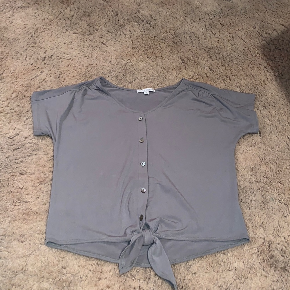 Green Envelope Front Tie Shirt